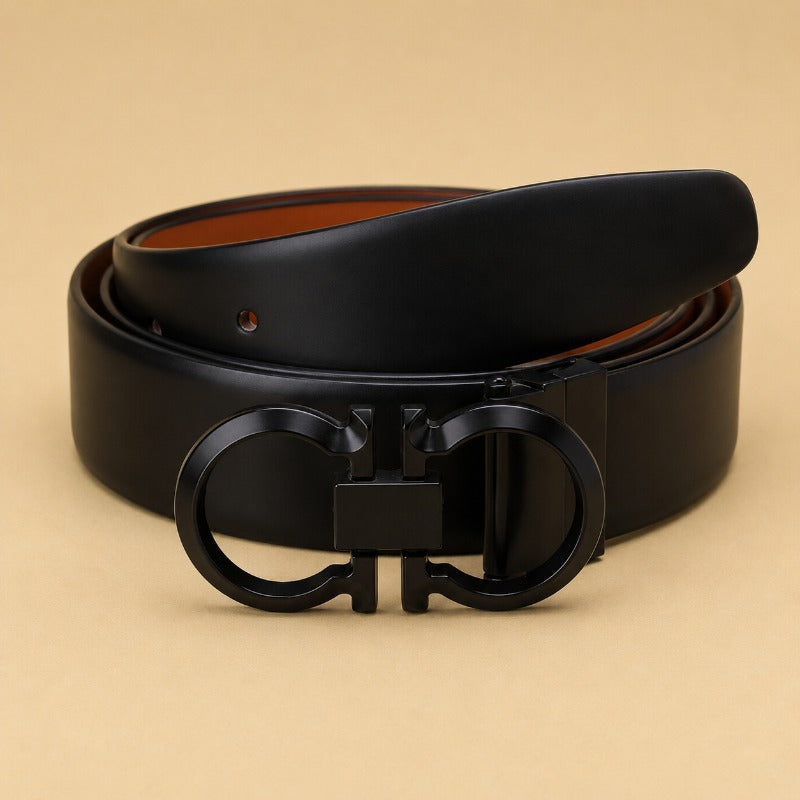 Black Stealth Loop Buckle Belt for Men