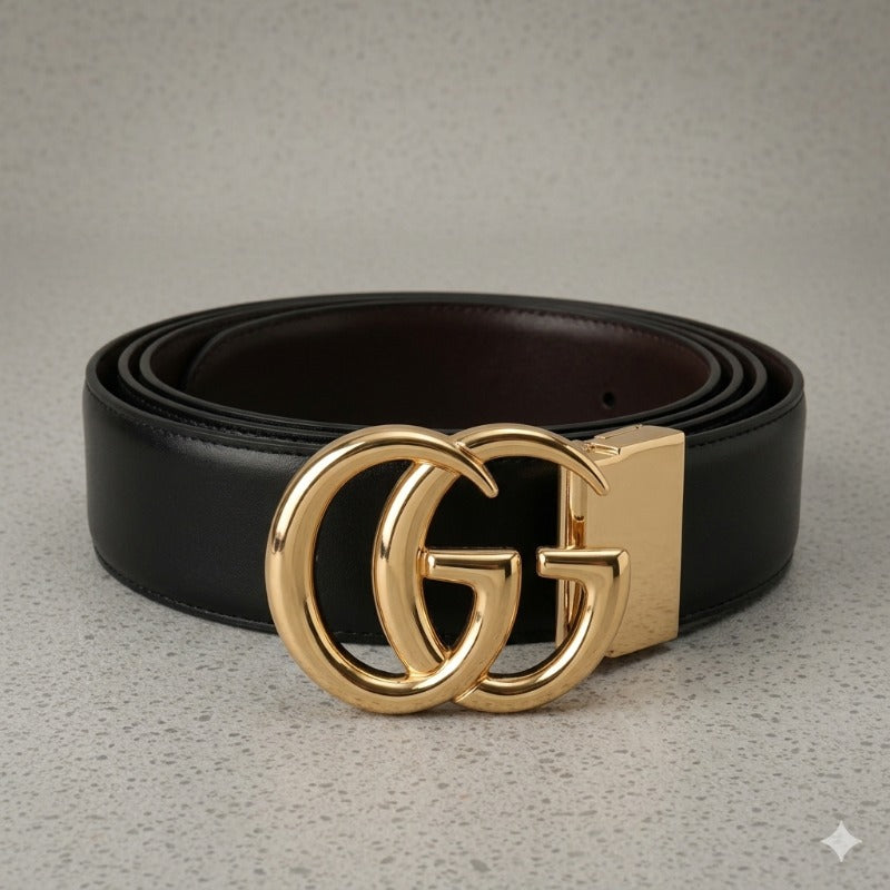 Signature Gold Buckle Belt for Men