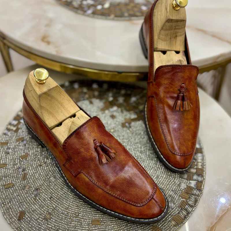 Luxury Tassel Moccasins for Men – Premium Suede Touch Slip-On Loafers