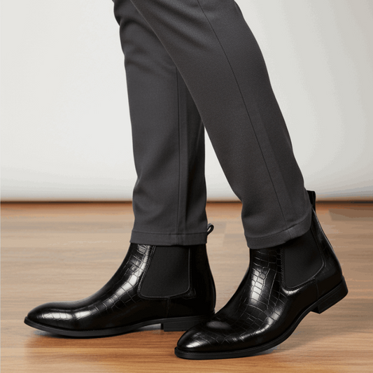 Men’s Chelsea Boots by JonasParamount – High Quality Faux Leather with TPR Sole