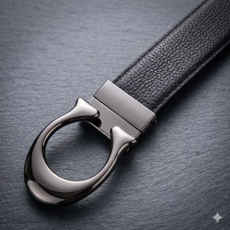 Black Eclipse C Signature Belt for Men