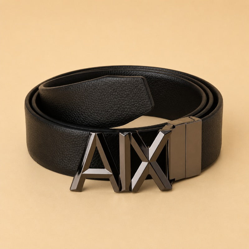 Black Urban Edge Reversible Belt for Men