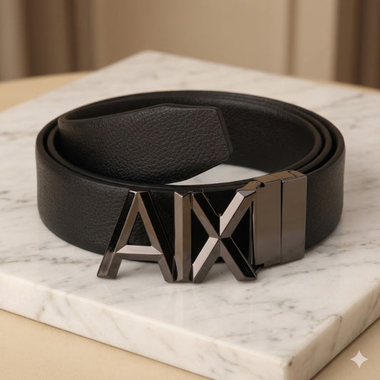 Black Urban Edge Reversible Belt for Men