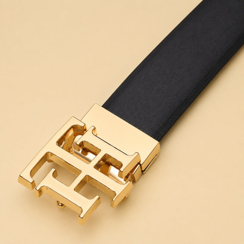 Gold Regal Monogram Reversible Belt for Men