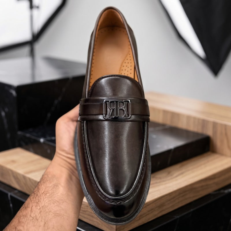 Premium Leather Moccasins for Men – Handmade Slip-On Formal Loafers