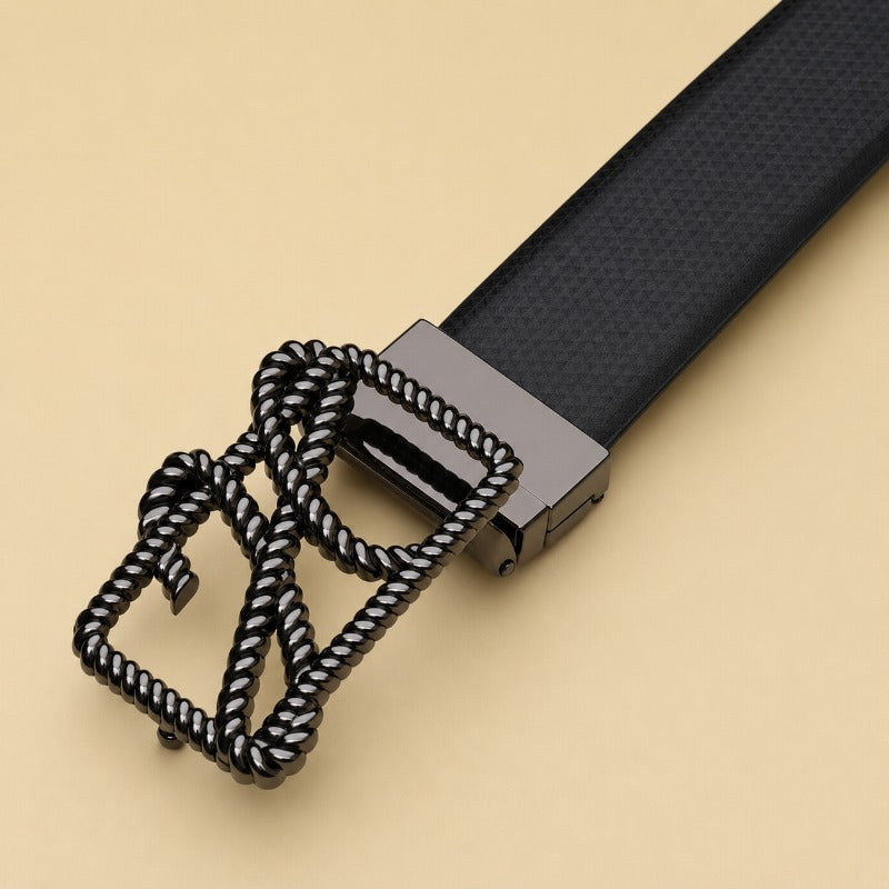 Black Midnight Knot Signature Belt for Men
