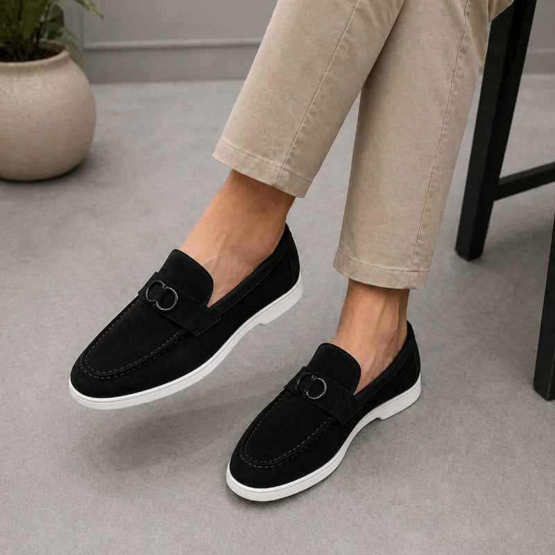 Premium Suede Leather Slip-On Loafers for Men