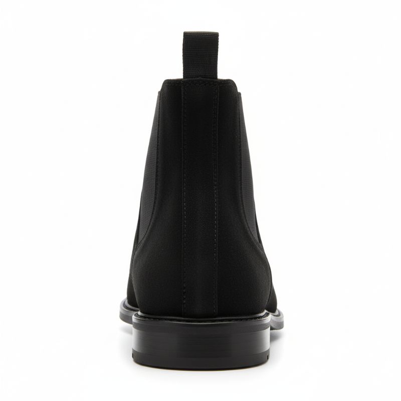 Premium Black Suede Boots by JonasParamount – Handmade Leather Sole