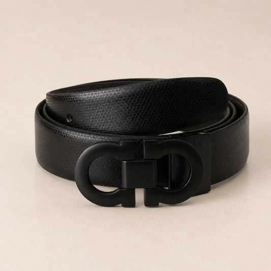 Regal Black Loop Belt for Men