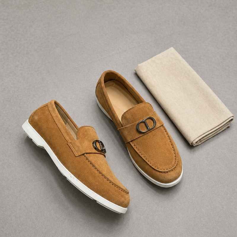 Premium Suede Leather Slip-On Loafers for Men