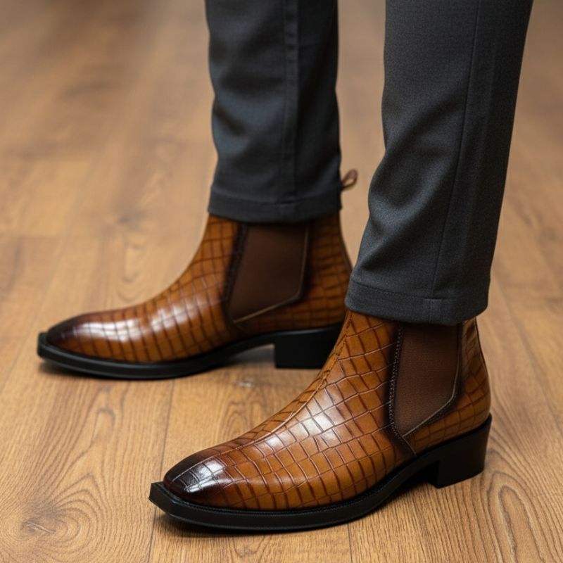 JonasParamount CROCO Chelsea Boots – Stylish Faux Leather & Reliable Sole