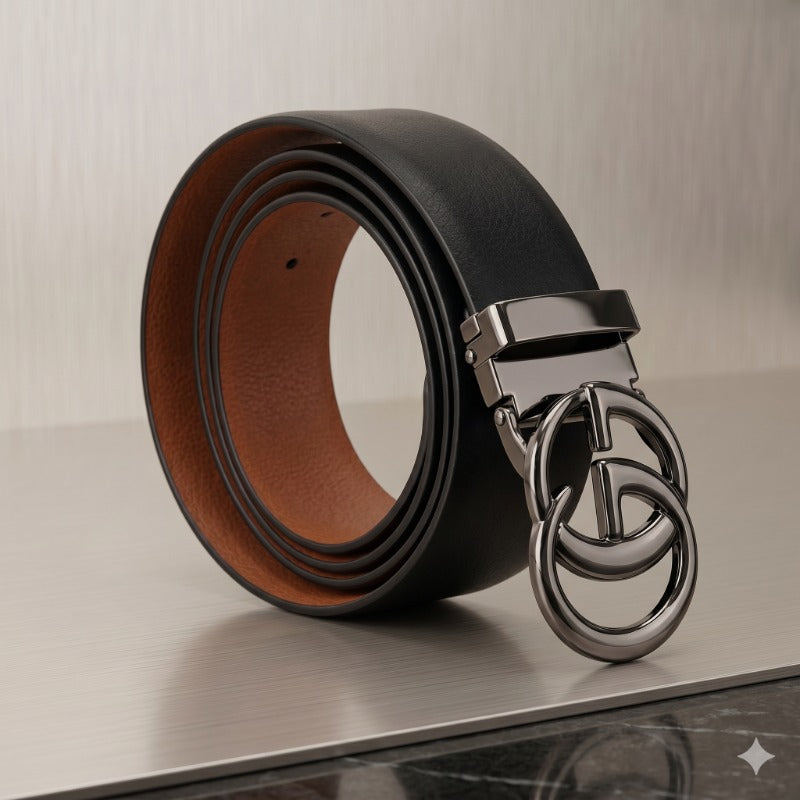 Signature Gunmetal Buckle Belt for Men