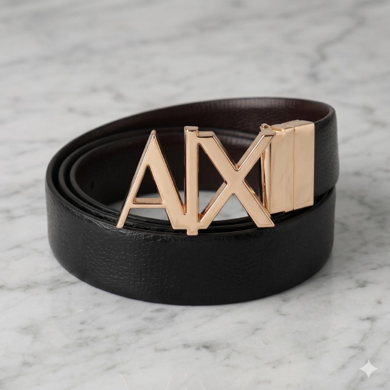 Eclipse Glossy Gold Buckle Belt for Men