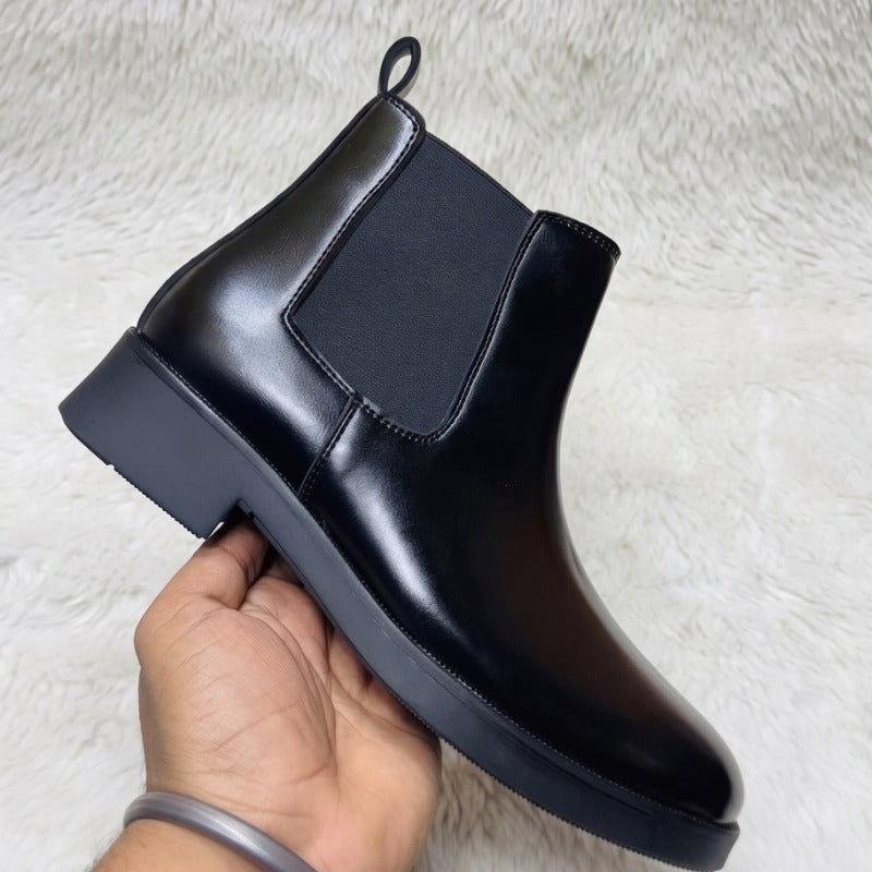 Men's Chelsea Boots – Premium Faux Leather Ankle Boots with Handmade TPR Sole