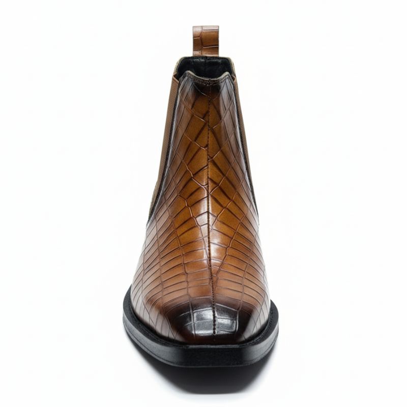 JonasParamount CROCO Chelsea Boots – Stylish Faux Leather & Reliable Sole