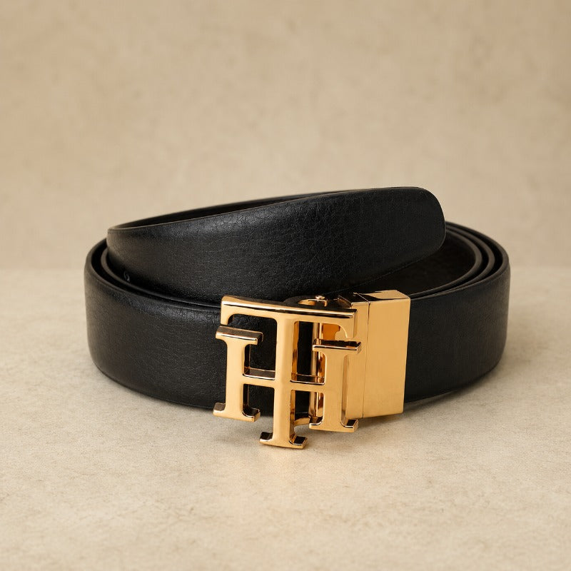 Gold Regal Monogram Reversible Belt for Men