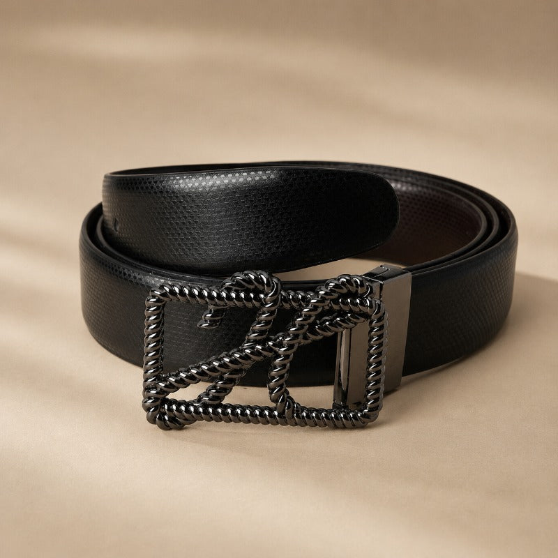 Black Midnight Knot Signature Belt for Men