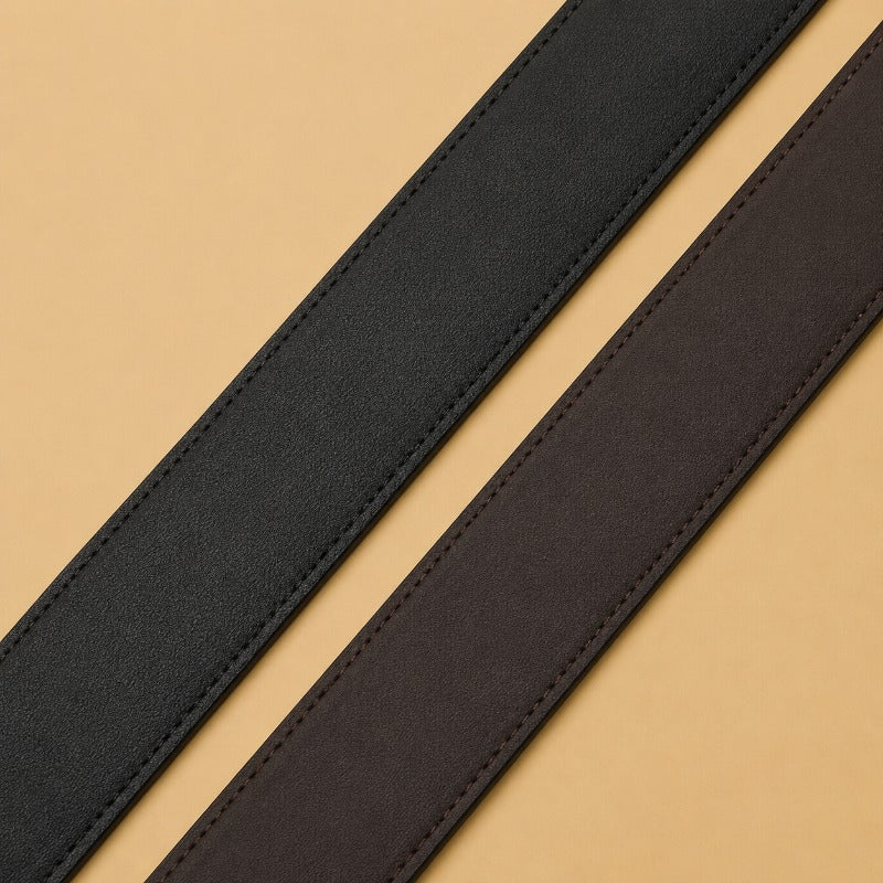 Dual Tone Grey Luxe Leather Belt for Men