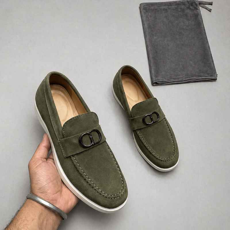 Premium Suede Leather Slip-On Loafers for Men
