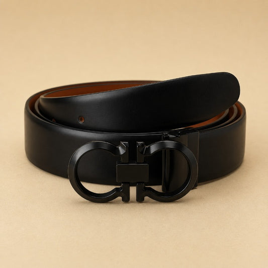 Black Stealth Loop Buckle Belt for Men