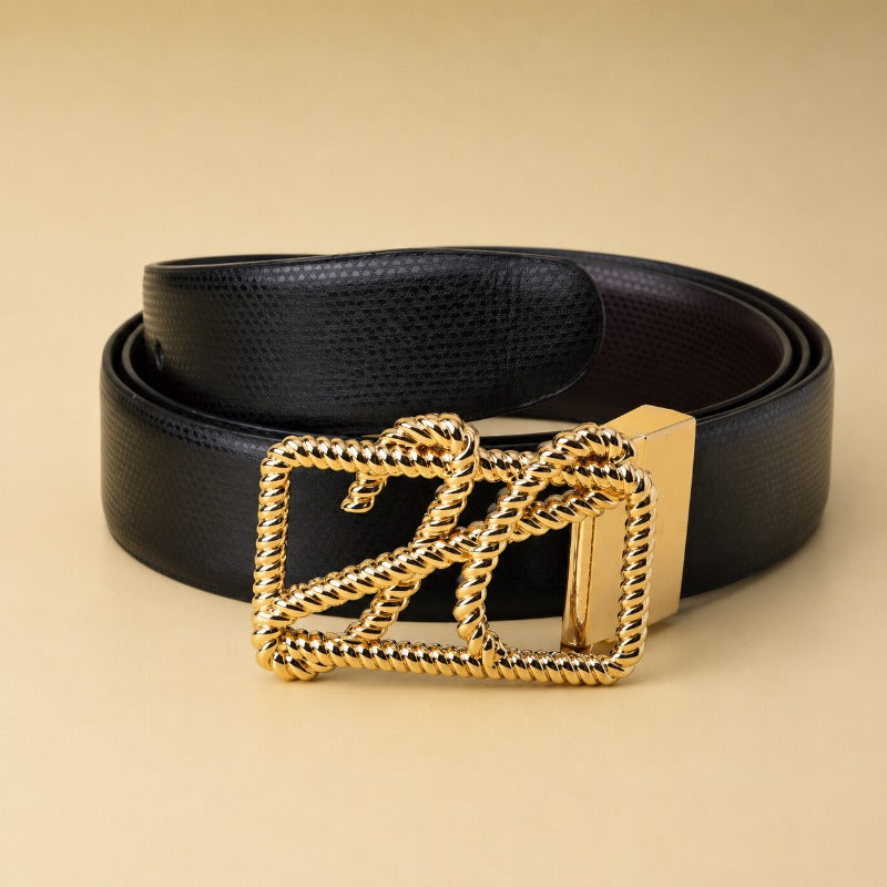 Gold Midnight Knot Signature Belt for Men