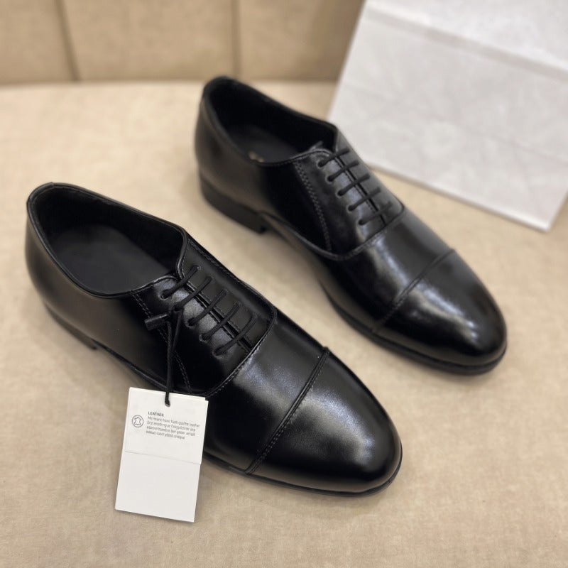 Men's Premium Black Cap Toe Formal Shoes