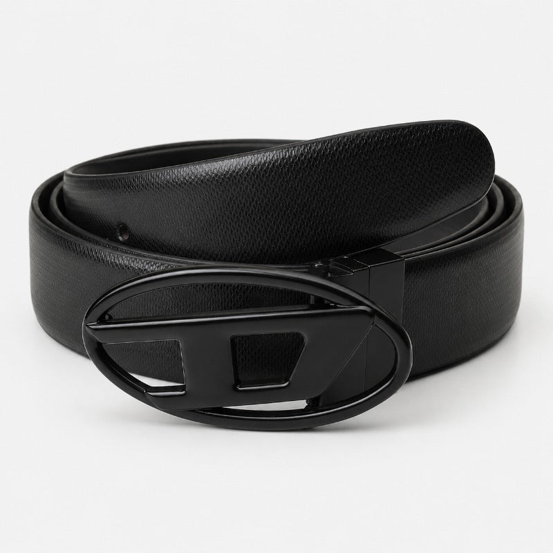 Shadow Black Oval Statement Belt