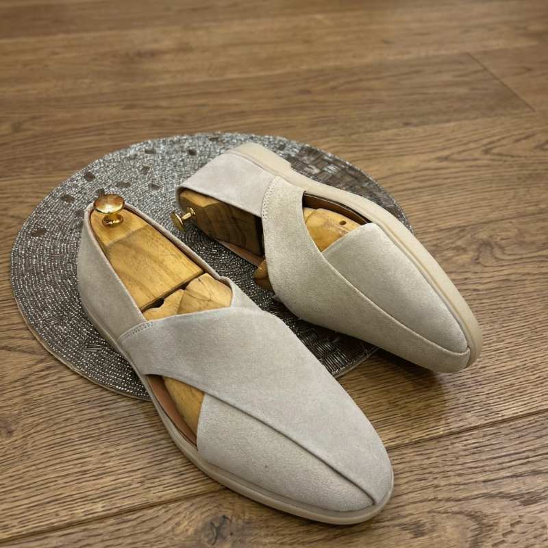 Men’s Premium Suede Peshawari Slip-On Sandals – Soft Leather Comfort Casual Ethnic Footwear