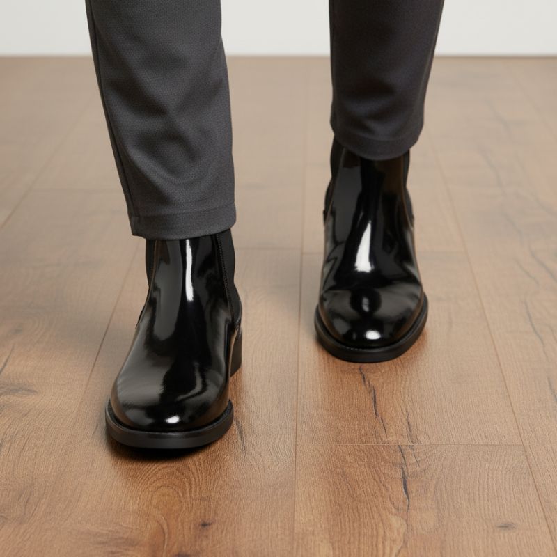 JonasParamount Chelsea Boots – Wrinkle-Free Faux Leather & TPR Sole