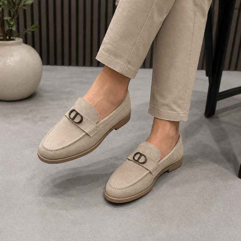 Premium Suede Leather Slip-On Loafers for Men