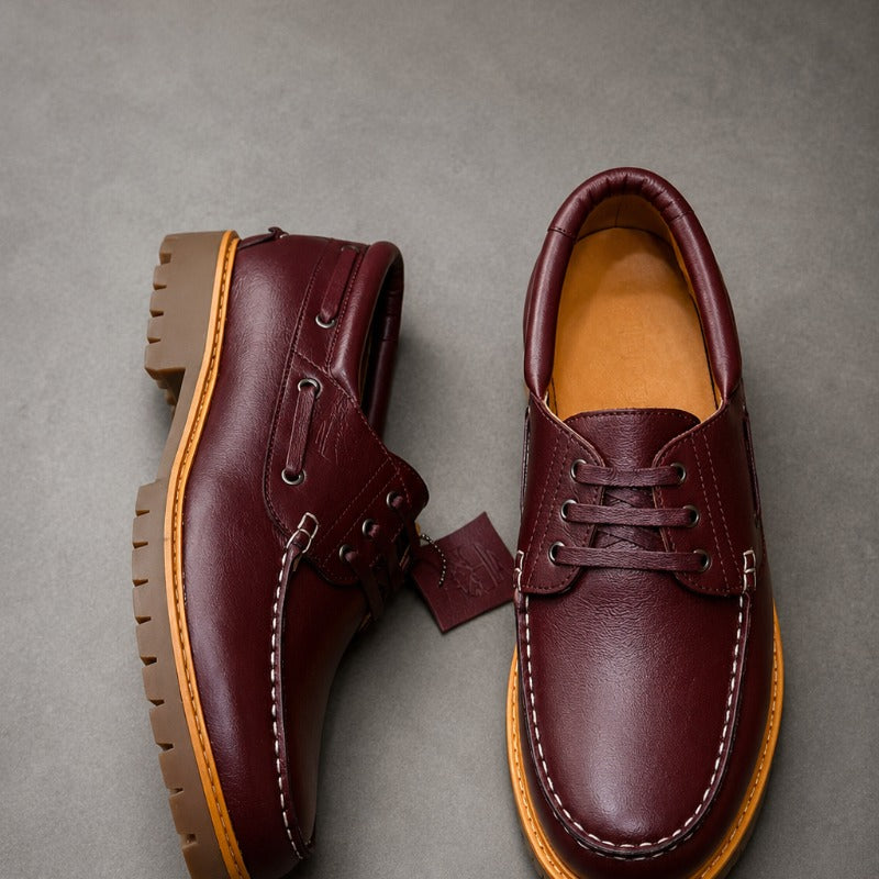 Premium Men’s Boat Shoes – Luxury Leather Casual Lace-Up Shoes