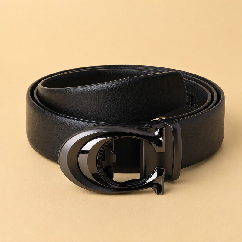 Black Noir Loop Signature Belt for Men