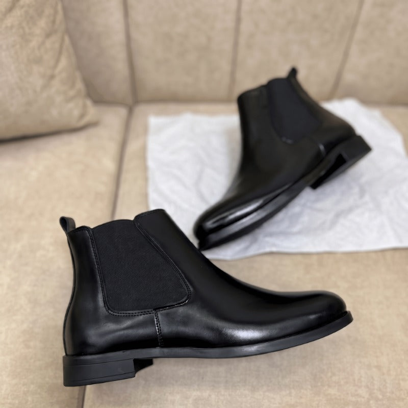 Men's Premium Chelsea Boots-Free Faux Leather Ankle Boots with Comfortable TPR Sole
