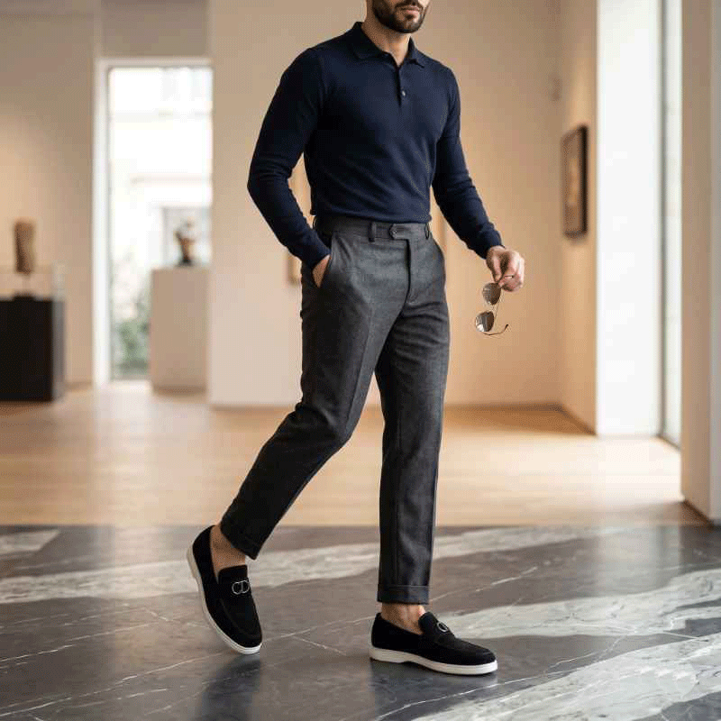 Premium Suede Leather Slip-On Loafers for Men