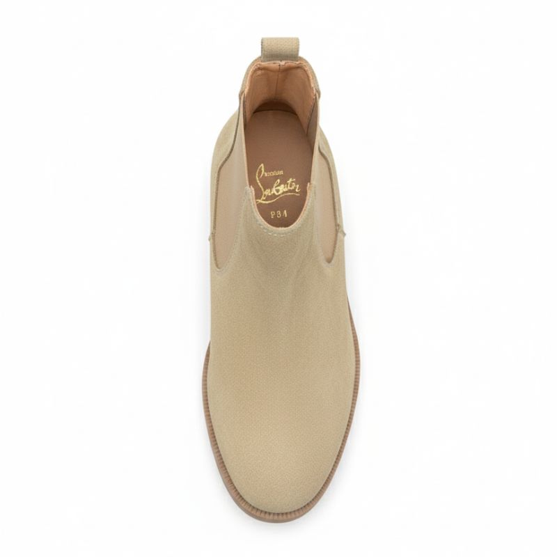 Premium Beige Suede Boots by JonasParamount – Handmade Leather Sole