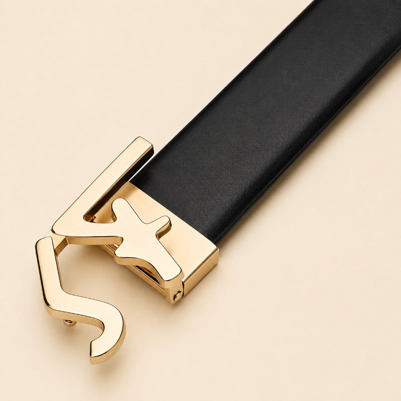 Regal Gold Accent Belt for Men