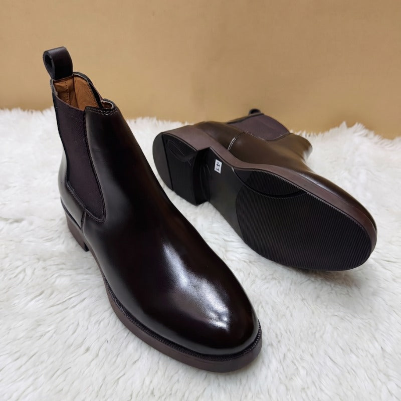 Men's Chelsea Boots – Premium Faux Leather Ankle Boots with Handmade TPR Sole
