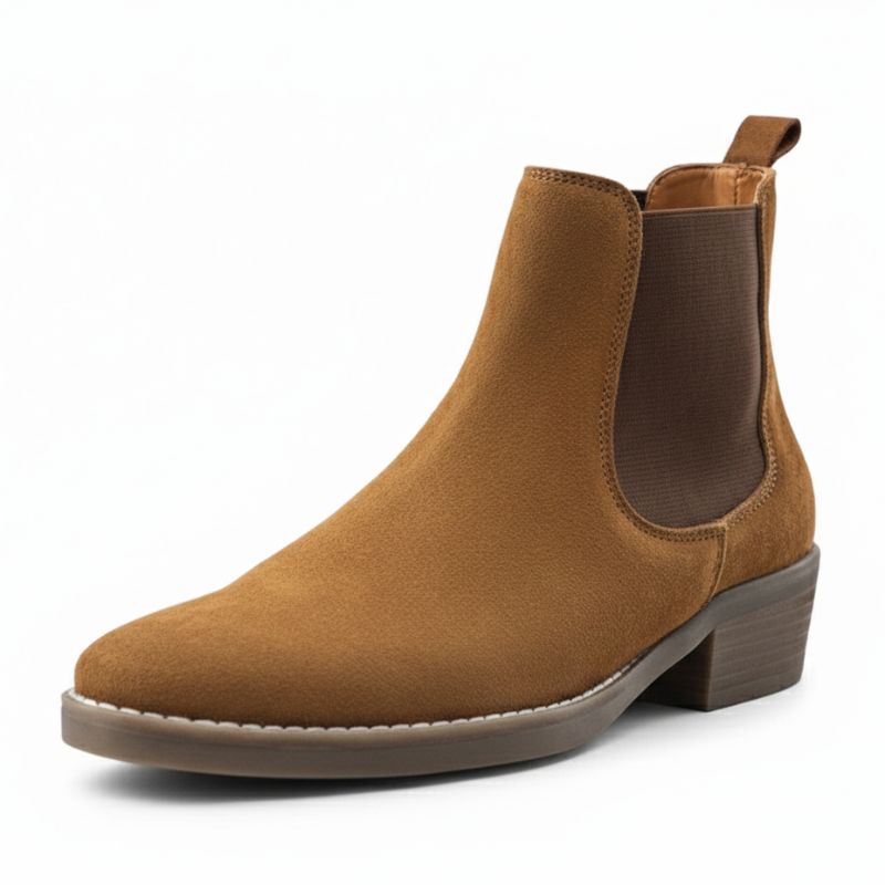 JonasParamount Premium Tan Suede Boots – Handmade Leather Sole