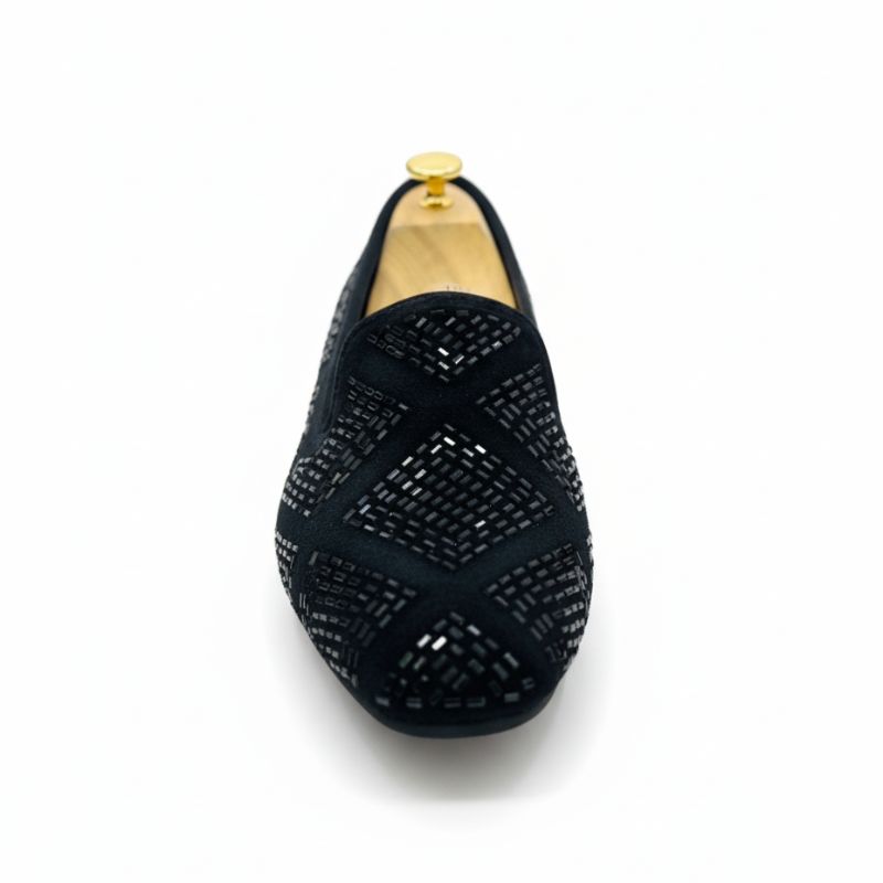 JonasParamount Premium Studded Black Loafers with Durable TPR Sole