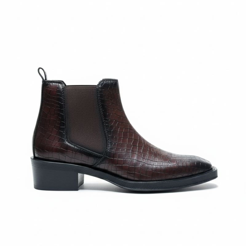 JonasParamount CROCO Chelsea Boots – Stylish Faux Leather & Reliable Sole