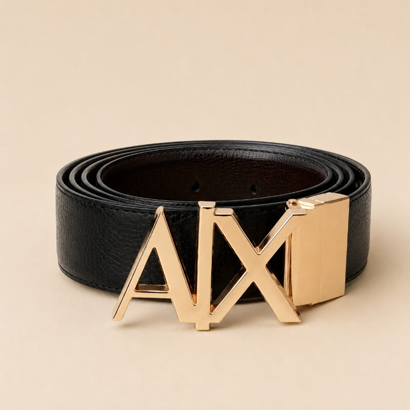 Eclipse Glossy Gold Buckle Belt for Men