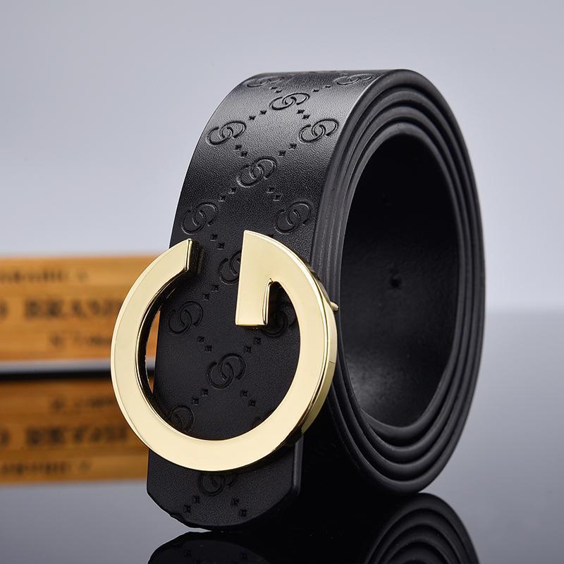 High Quality Luxury G-Shape Leather Belt For Men-JonasParamount