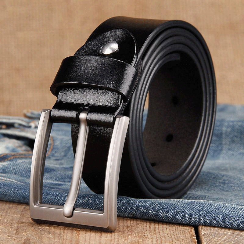 Premium Quality Pin Buckle Genuine Leather Belt For Men- JonasParamount