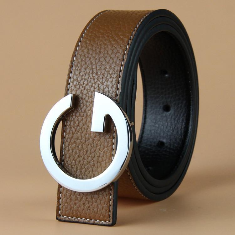 Luxury G-Shape Leather Belt For Men-JonasParamount