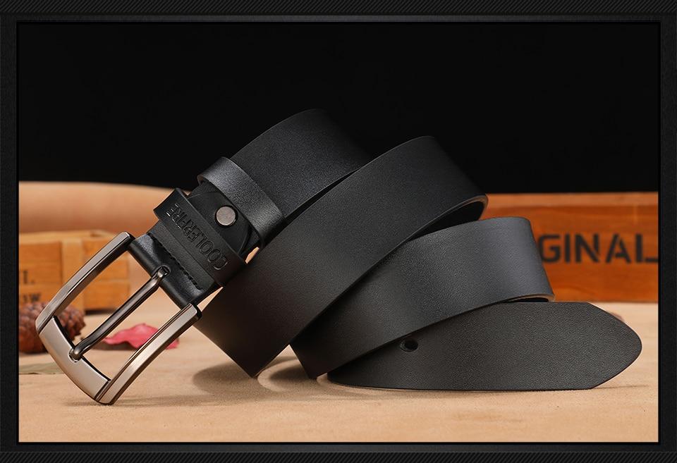 Trendy Sqaure Genuine Leather Needle Buckle Belt For Men-JonasParamount