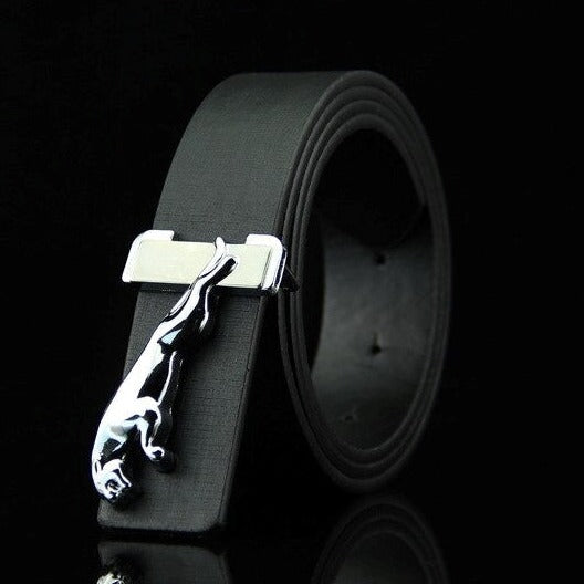 Classic Jaguar Design Leather Strap Belt For Men's-JonasParamount