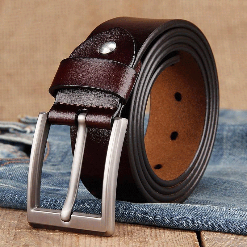 Premium Quality Pin Buckle Genuine Leather Belt For Men- JonasParamount