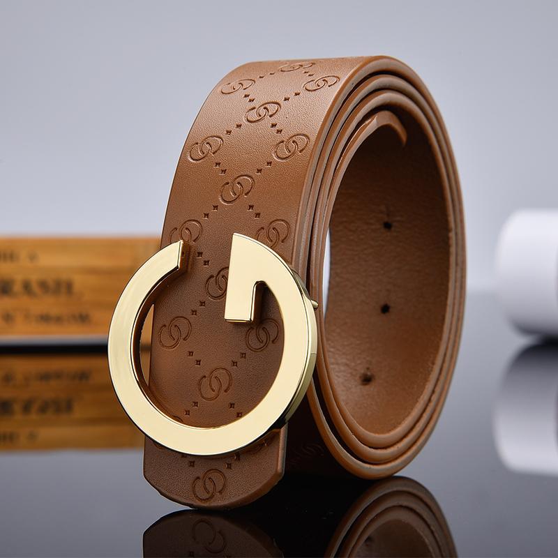 High Quality Luxury G-Shape Leather Belt For Men-JonasParamount