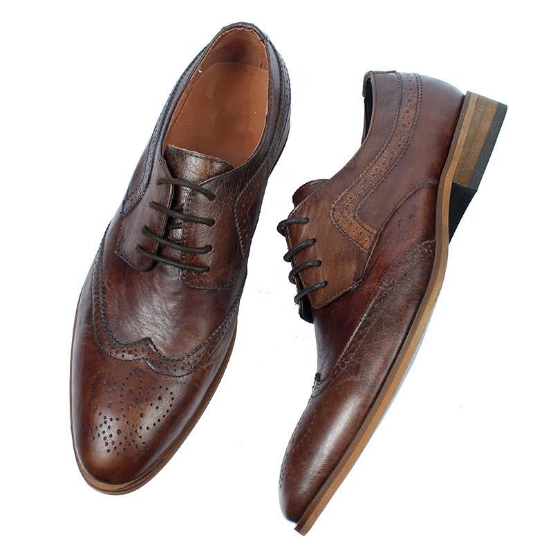 Stylish Oxford Brogues Formal Shoes For Men-JonasParamount