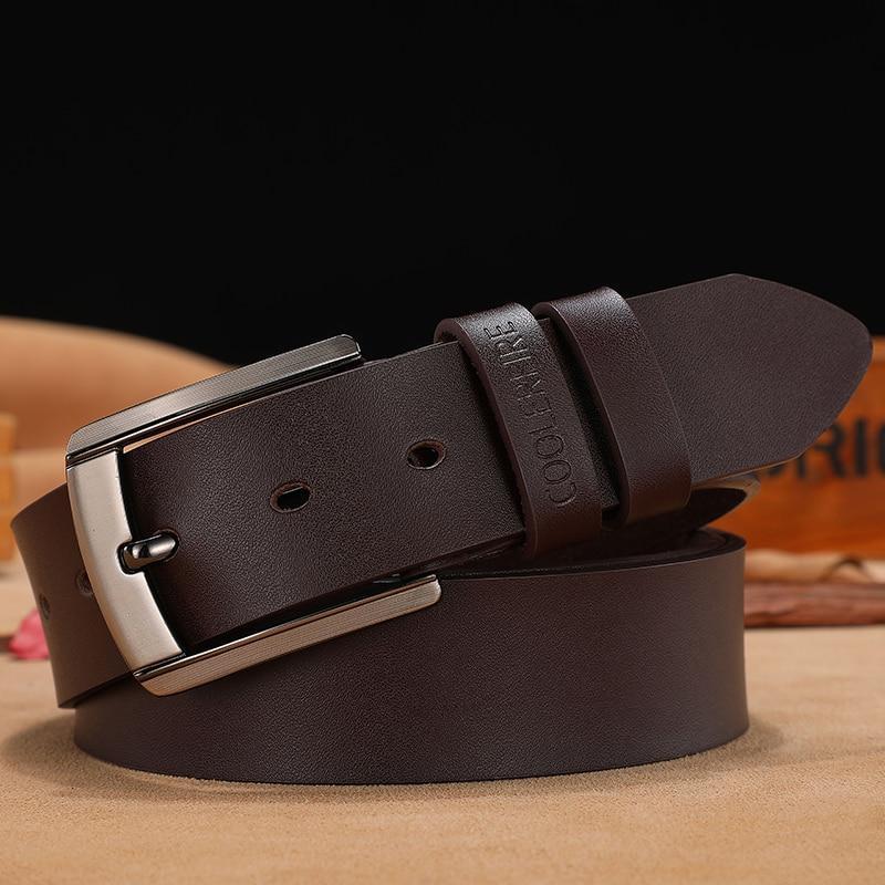 Trendy Sqaure Genuine Leather Needle Buckle Belt For Men-JonasParamount
